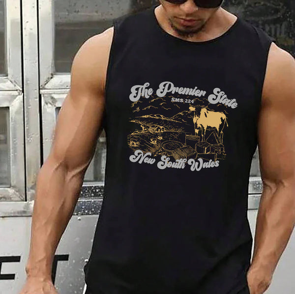 New South Wales Graphic Men's Sleeveless T-Shirts