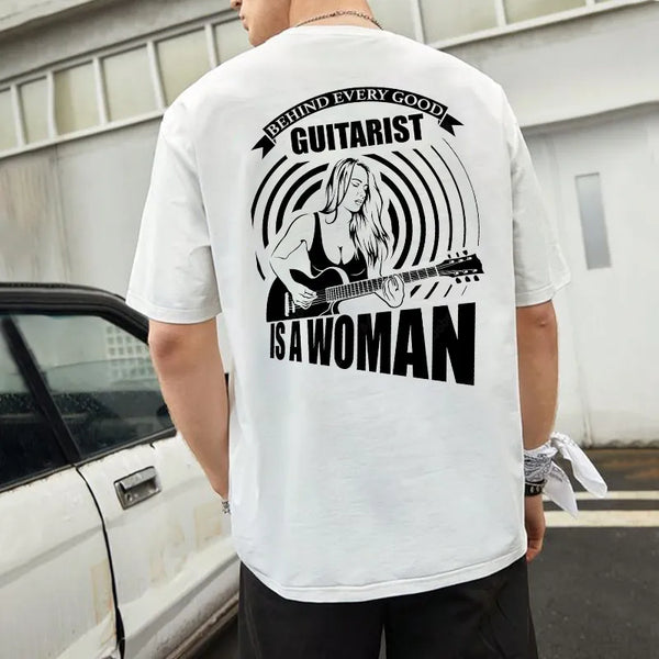"Guitar Player Is A Woman" Men's Short Sleeve T-Shirt