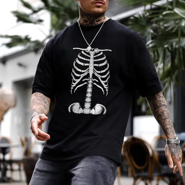 Human Body Skeleton Print Men's Short Sleeve T-Shirt