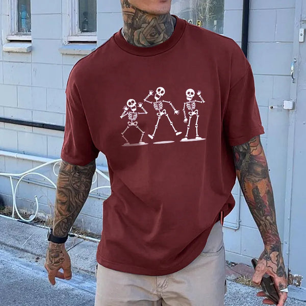 Dancing King Skeleton Men's Short Sleeve T-Shirt