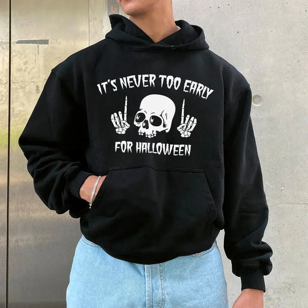 Halloween IT‘S NEVER TOO EARLY Men's Hoodie Sweatshirt
