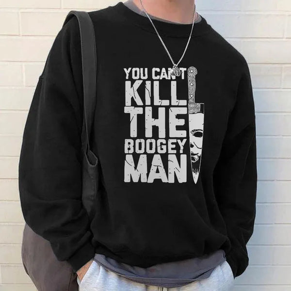 Kill The Boogeyman Print Casual Men's Crew Neck Sweatshirt