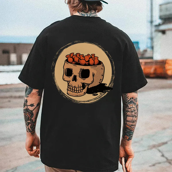Candy and Skull Men's Short Sleeve T-Shirt