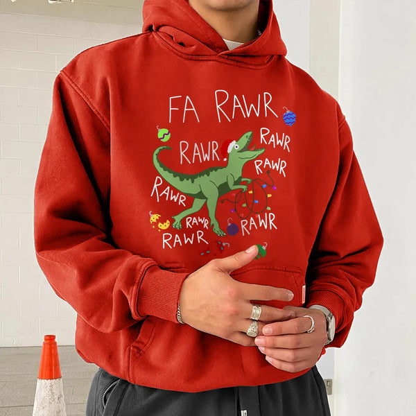 Merry Christmas With Dinosaurs Men's Hoodie