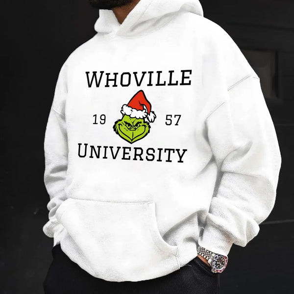 Whoville University Men's Funny Casual Hoodie