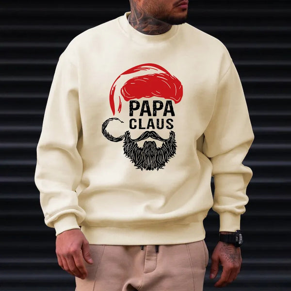 PAPA CLAUS Graphic Men's Funny Casual Pullover Sweatshirt