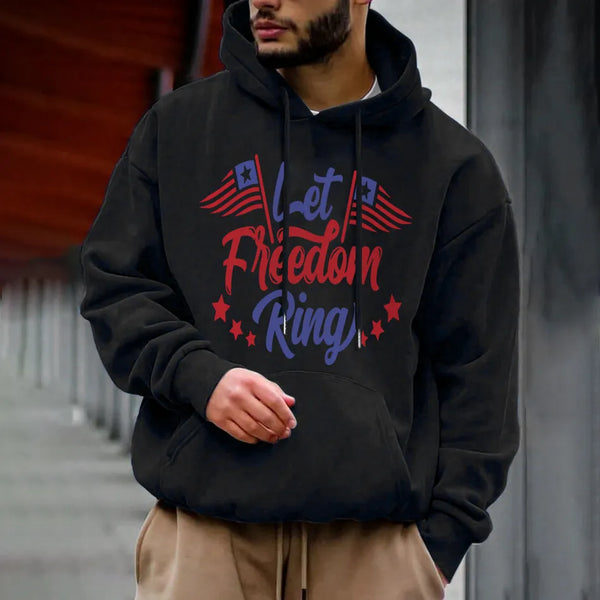 Let Freedom Ring Graphic Print Men's Hoodie