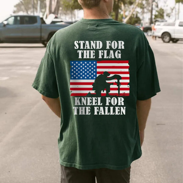 Stand For The Flag Graphic Print Men's Short Sleeve T-Shirt