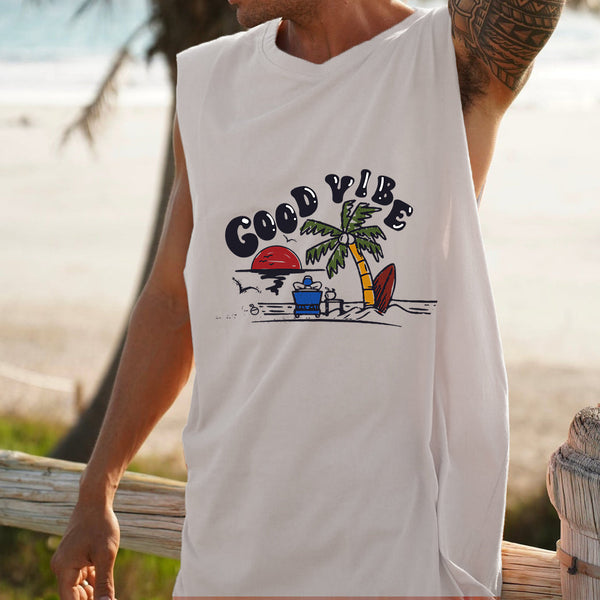 Good Vibe Men's Sleeveless T-Shirts